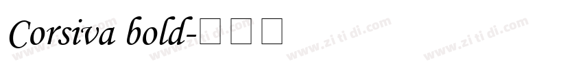 Corsiva bold字体转换